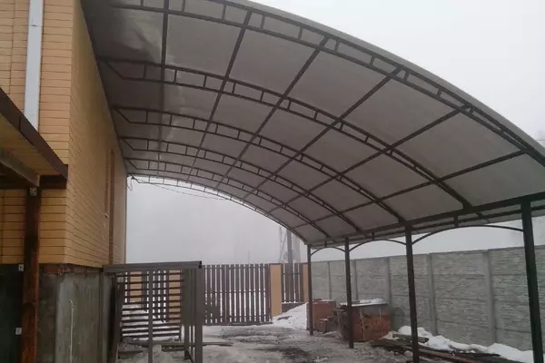 Полуарочные навесы в Бокситогорске